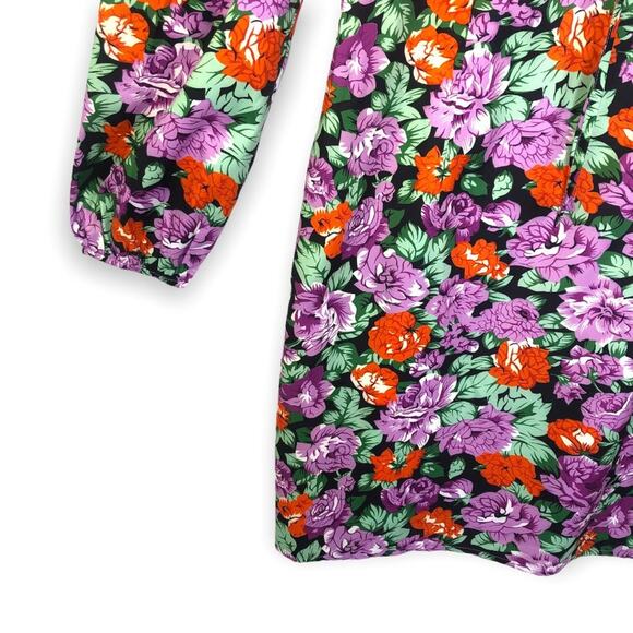 SHEIN Curve Floral Off the Shoulder Dress Size 0XL Purple Red Floral Plus Size - Picture 5 of 9